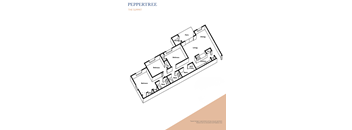 A floor plan of a Peppertree at The Summit.